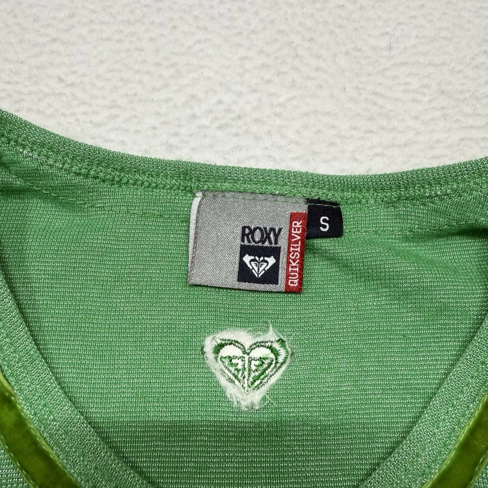 Camiseta de surf vintage rara Roxy/Quicksilver para mujer a rayas surf skate - pequeña Foto 3 de 4