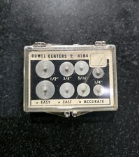 Sears Roebuck Simpson Craftsman Dowel Centers 9 4184 Set Vtg Made in USA Metal