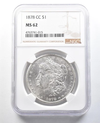 1878-CC Morgan Silver Dollar MS62 NGC *3469