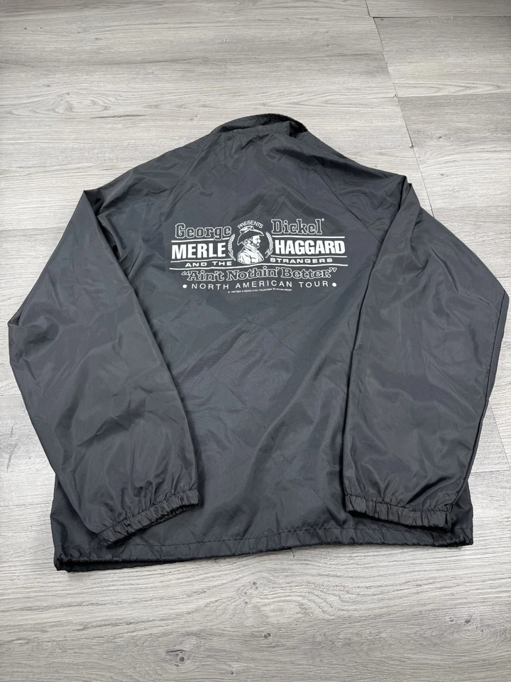 复古 George Dickel 夹克男式 M Merle Haggard Ain't Nothing Better 美国 80 年代 — 第 2/4 张图片