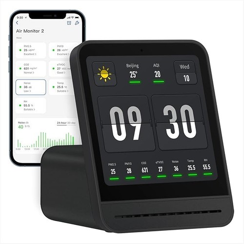 QingPing Air Quality Monitor Gen 2 Touchscreen Indoor Detect PM2.5 CO2 PM10