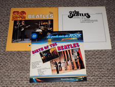 3 Beatles LP's 20 Hits Birth Of Beatles & 1st Live Recordings Vol 1 Near Mint