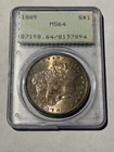 1885 Morgan Silver Dollar PCGS MS64 Old Holder Nice Luster Toned