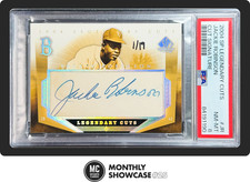 JACKIE ROBINSON PSA 8 2004 UD SP LEGENDARY CUTS #JR CUT SIGNATURE AUTOGRAPH 1/19