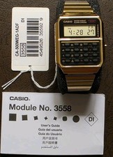 Orologio CASIO Classic calcolatrice digitale, oro nuovo senza scatola CA-500WEG-1ADF