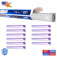 12 Pack UV Led Black Light Bar 48 inch 40W Tube Lighting for DJ Club Stage Rood