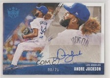 2022 Panini Diamond Kings DK Signatures Holo Blue 8/25 Andre Jackson Auto 0o87