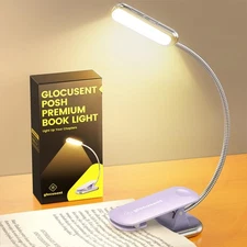 Posh Premium Book Light for Reading in Bed with Timer, 16-Rechargeable Readin...