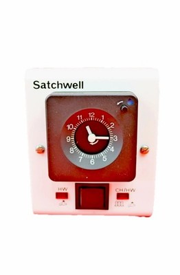Satchwell Uhrenbox TJ 1201 Heizung & Warmwasser Mech Timer Uhr Vintage Selten Neu