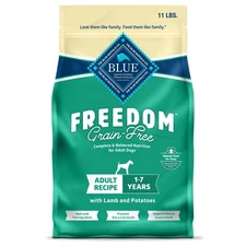 Blue Buffalo Freedom Grain-Free Lamb & Potato Dry Dog Food, Adult, 11-lb