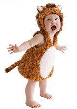 UQJE Baby Toddler Lion Costume Plush Furry Halloween Brown Size 3'-3'4"