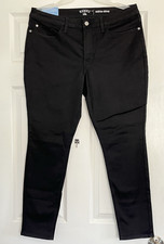 Riders By Lee Womens Jeans Midrise Skinny Size 16 Medium Black Stretch Pants NWT