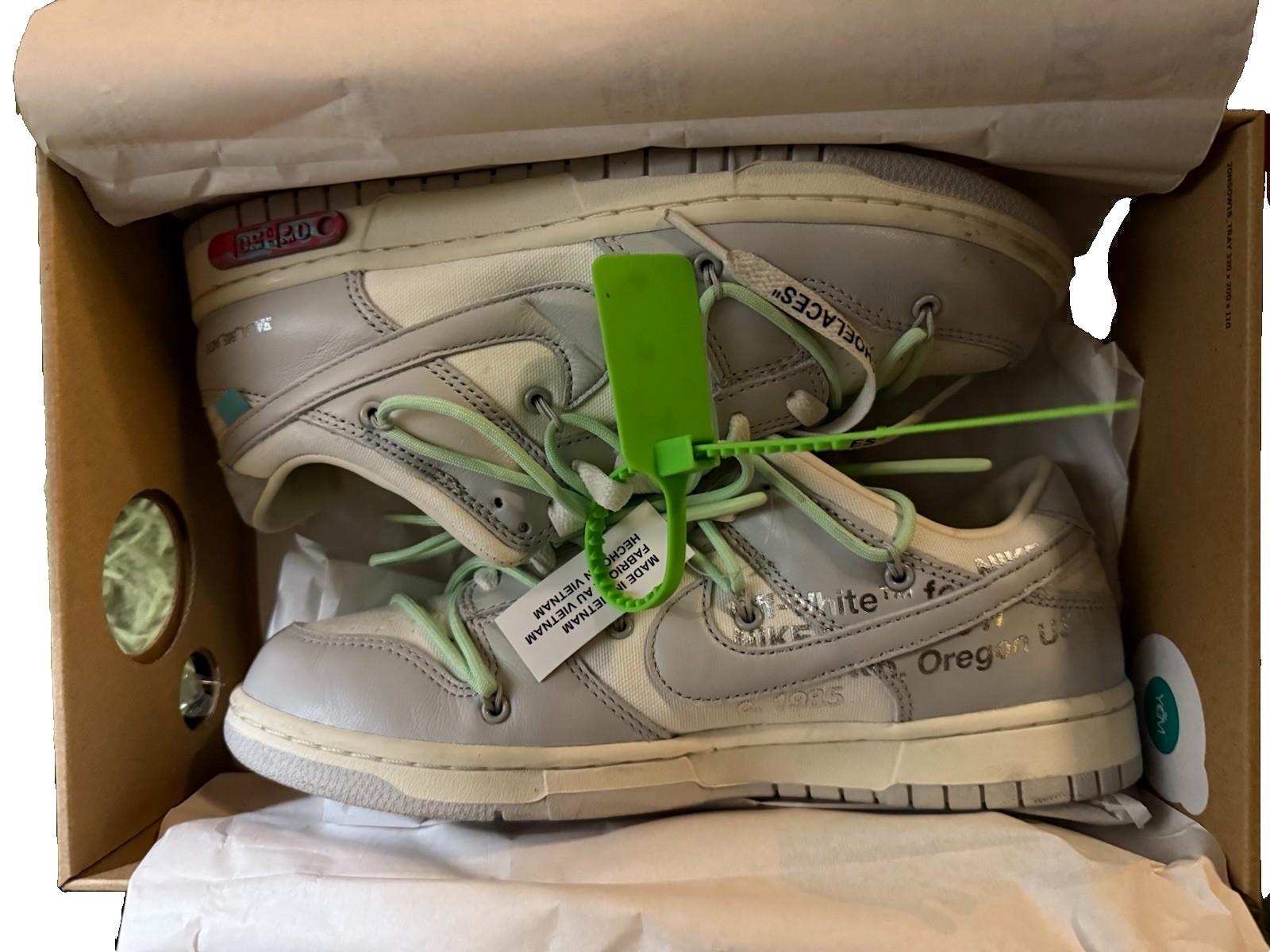 OFF WHITE X NIKE Taglia 9 Nike Off White x Dunk Low Lotto 07 di 50