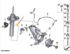 BMW X1 U11 Stoßdämpfer vorne links 31306897379 NEU ORIGINAL