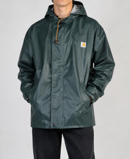 Carhartt Jacket S Green Surrey C64 Heavyweight PVC Waterproof Hooded Rain Coat