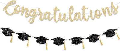 NEW Graduation Congratulations Pre Strung Congratulations Banner Decor