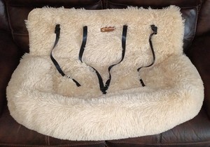 Pelsbarn Car Dog Bed XL Beige Safety Comfort Machine Washable Protects the Seat