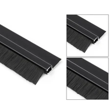 39″x 1.6″ Door Bottom Sweep Base Aluminum Alloy With 0.8-inch Black Nylon Brush