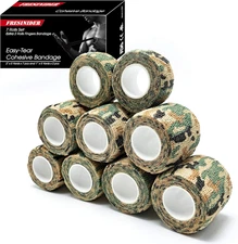 9 Rolls Self Adhesive Elastic Bandage Wrap Sports Injury Care Tape Camo Woodland