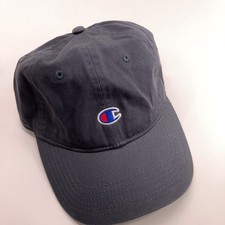 Champion gray cotton dad cap buckle back champion tape on the inside