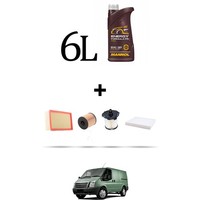 Hoffcar Wartungskit 4 Filter Und 6L ÖL FüR Ford Transit 2007 2.2 Tdci 100Kw