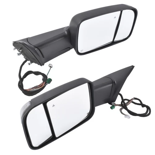 Pair Power Heater Mirror w/ Power Folding For 2019-2021 Ram 2500 3500 6.4 6.7L