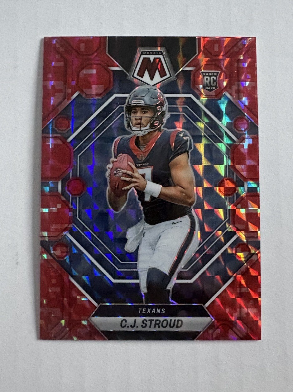 2023 Mosaic CJ Stroud #292 Rookie Red Prizm RC Texans Color Match