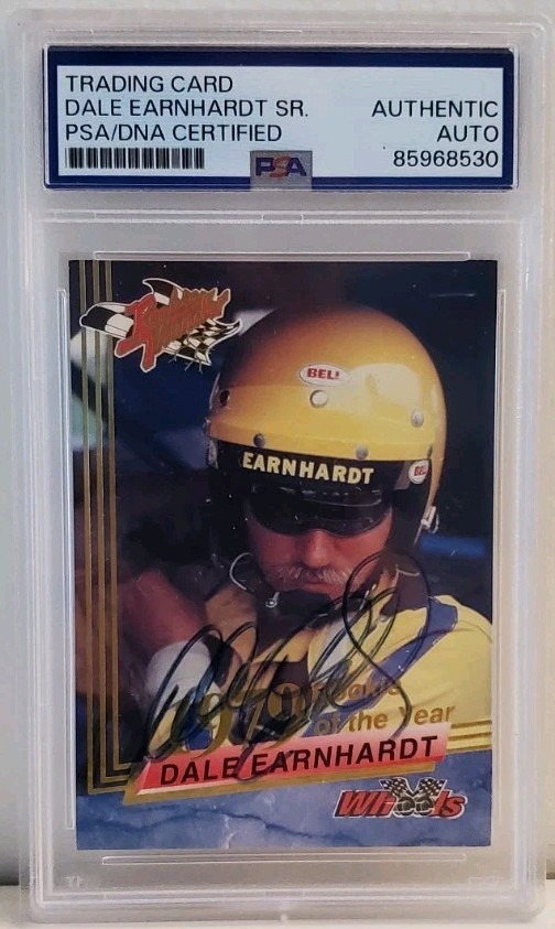 PSA Slabbed 1994 Wheels RC Thunder Dale Earnhardt Sr Autographed Signed Card view 1