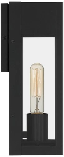 Quoizel Maren 13" High Matte Black Outdoor Wall Light - Picture 5 of 7