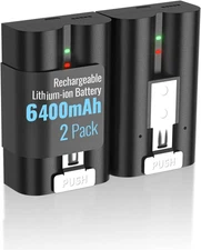 2 Pack for Ring Doorbell Battery 6400Mah, USB Fast Chrging, Rechargeable Replace