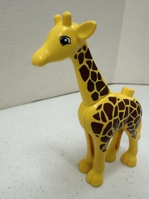 Lego Duplo Figure Adult Giraffe Africa Yellow/Brown Zoo Safari Animal