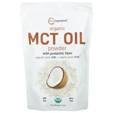 Organic MCT Oil Powder With Prebiotic Fiber, 1 lb (454 g)