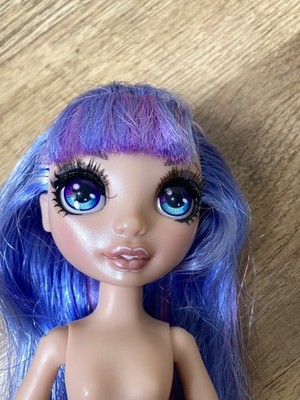 Rainbow High Serie 1 Violet Willow nude Puppe lila Haare mit Pony - Restyle