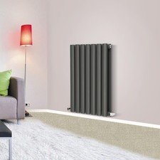 Horizontal Vertical Oval Column Designer Radiator Central Heating Rad Anthracite