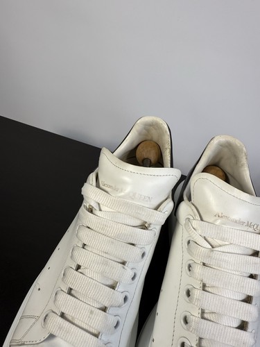 Alexander Mcqueen Men's Oversized Sneakers Leather Shoes White Size 42.5 D - Picture 16 of 24