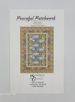 Mountainpeek Creations Peaceful Patchwork Pieced Quilt Pattern Nature Cabin NOS