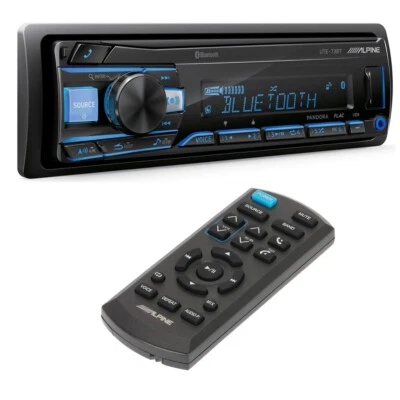 ALPINE UTE-73BT + Remote Single DIN Bluetooth Car Stereo Digital Media Receiver