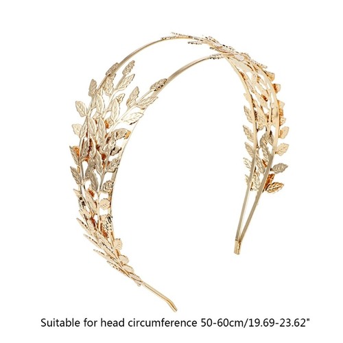 Greek Style Bride Wedding Headband Goddess Model Show Crown with Leaves Headband - Picture 8 of 9