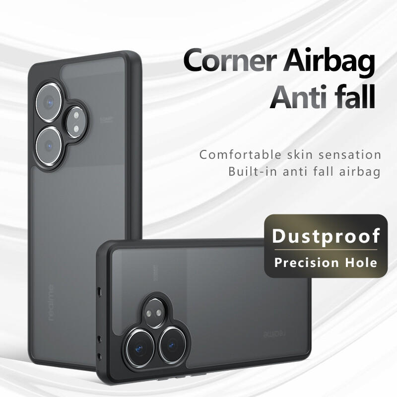 Soft TPU Frame +Clear Matte PC Back Shockproof Case For Realme GT Neo6 / Neo6 SE