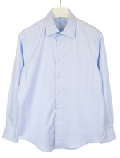 SUITSUPPLY Slim Fit Formal Shirt Men's LARGE Blue Cutaway Collar Button