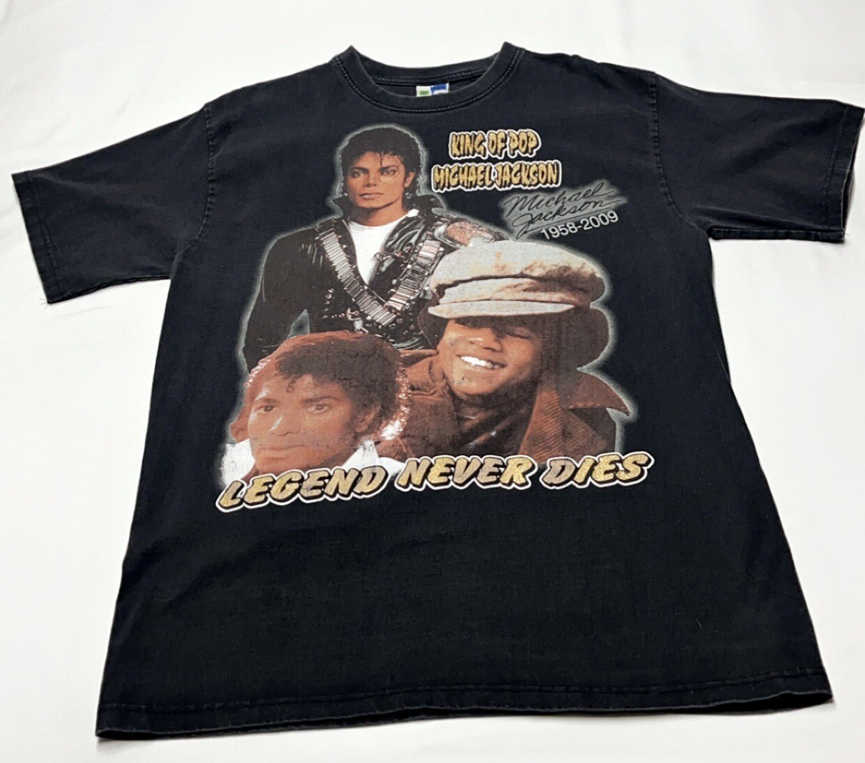 Rock Off Michael Jackson Dangerous Official T-Shirt - Men's Unisex, Black, 100% Cotton, Large