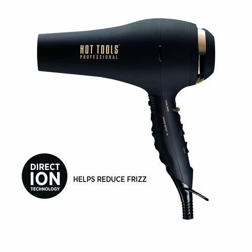 New HOT TOOLS Black Gold Turbo Ionic 1875 Watts Hair Dryer #HT7017BG - Picture 8 of 12