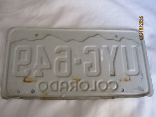 Colorado License Plate #UGY-649 1982-1992/ no sticker - Picture 4 of 5