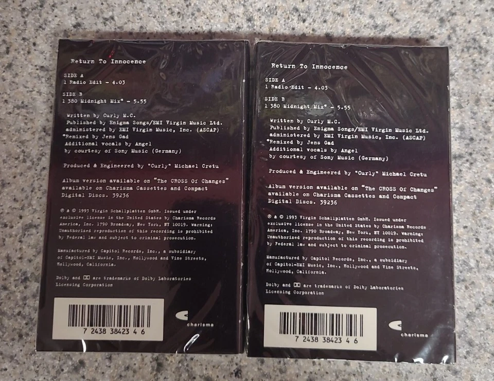 Enigma - Return to Innocence 1993 Cassette Single SEALED - Image 2 of 4