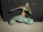 Vintage Solid Brass Dolphin Garden Water Faucet Spigot Marked White Swan