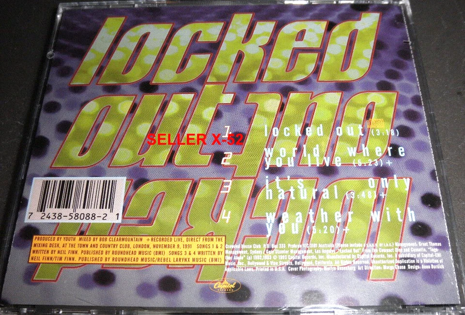 Crowded House CD hit single Locked Out world where you live weather with you Foto 2 de 2