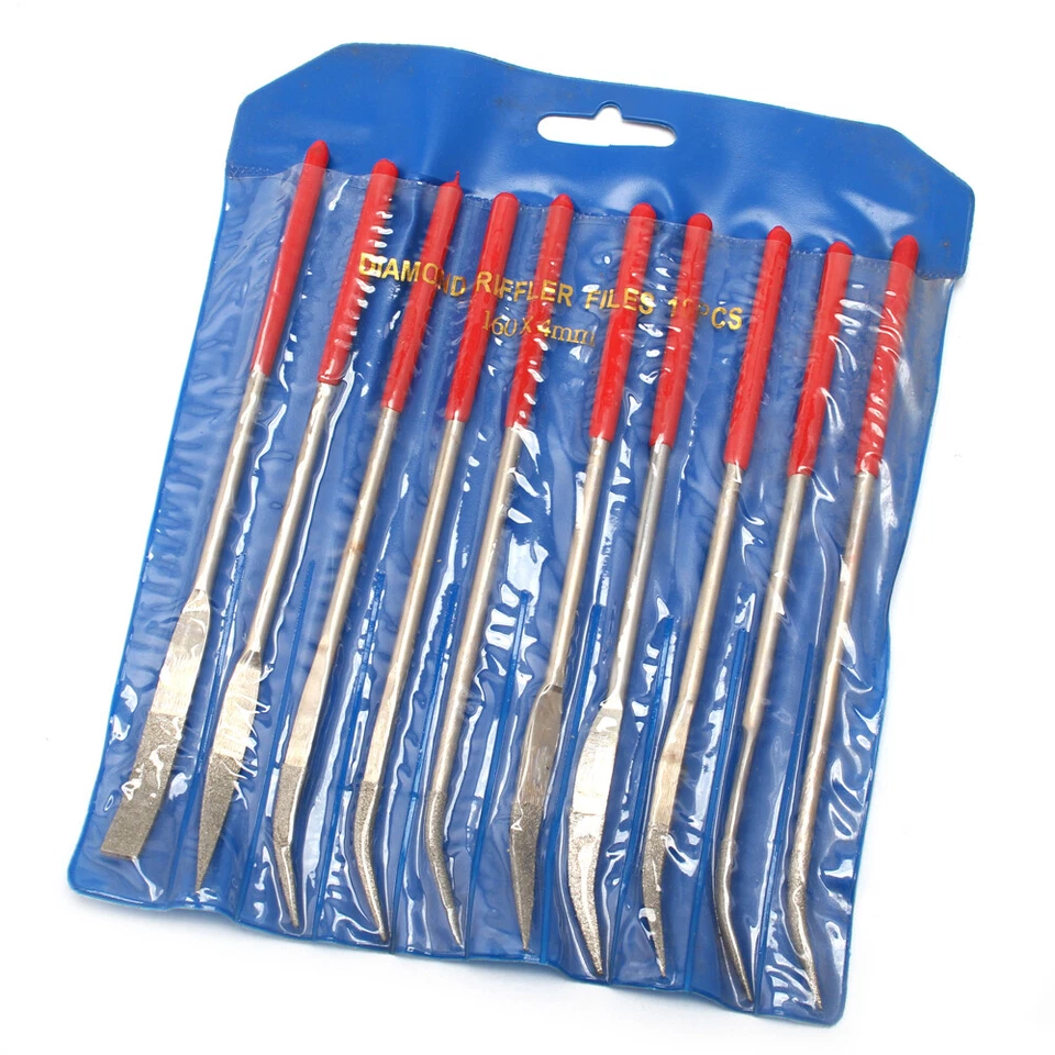 10pcs Diamond Needle File Set 160mm Precision Metalwork Craftwork Jewelry Glass - Image 4 of 4