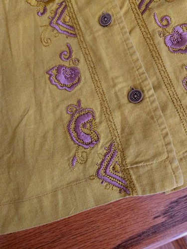 Bechamel Short Sleeve Blouse Top Shirt Women's Size XL Linen Blend - Picture 6 of 7