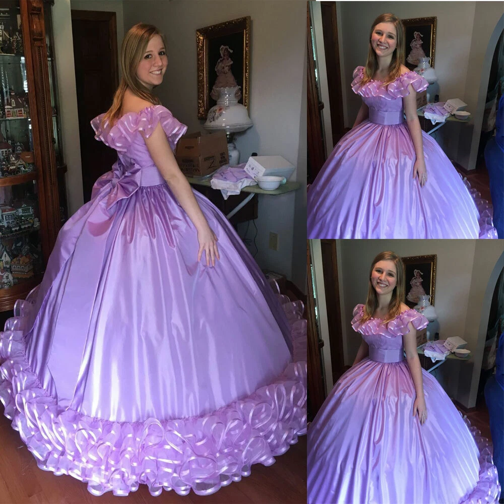 Vintage Ball Gown Quinceanera Dresses Off Shoulder Pleats Ruched