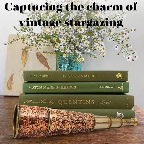 Engravable Working Brass Telescope Pirates Spyglass For Boating & Traveling Use - Picture 2 of 4